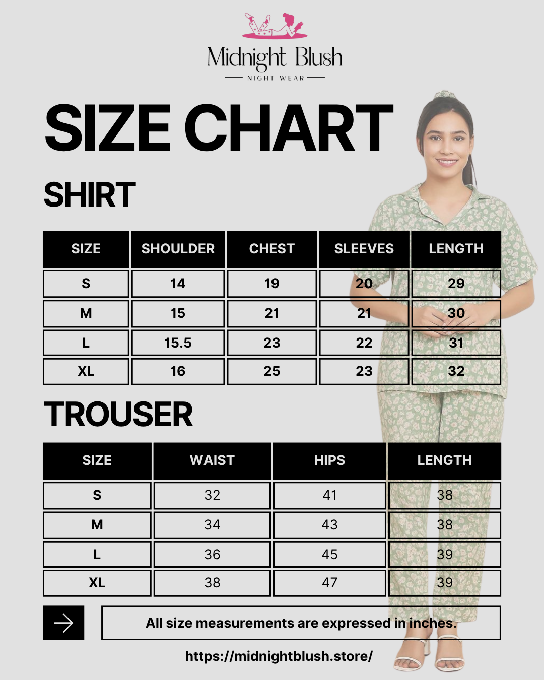 Linen Pajama Suit with Scrunchie - Lime Petal