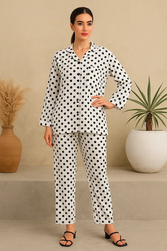 Linen 2-Piece Pajama Set With Scrunchie